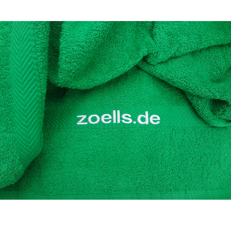 Handtuch grün Logo