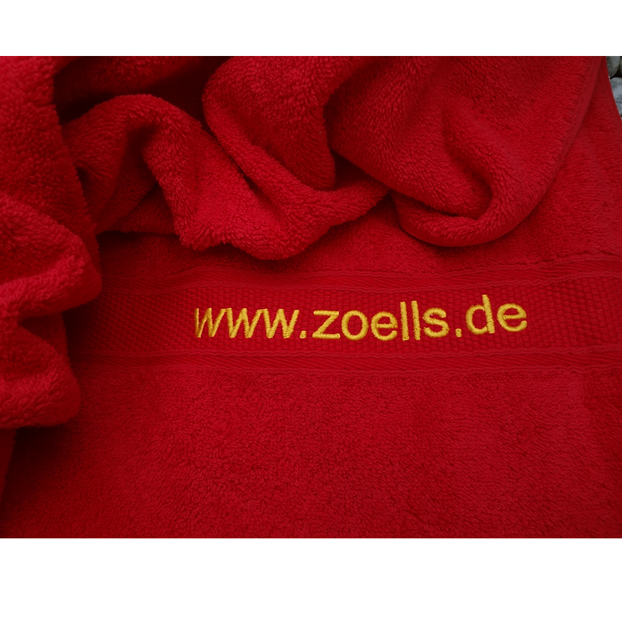 Handtuch rot Logo
