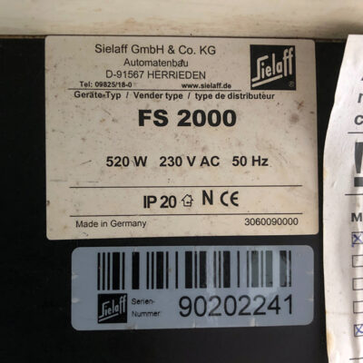 Sielaff FS 2000 Kombiautomat Edelstahltür gebraucht – Bild 3